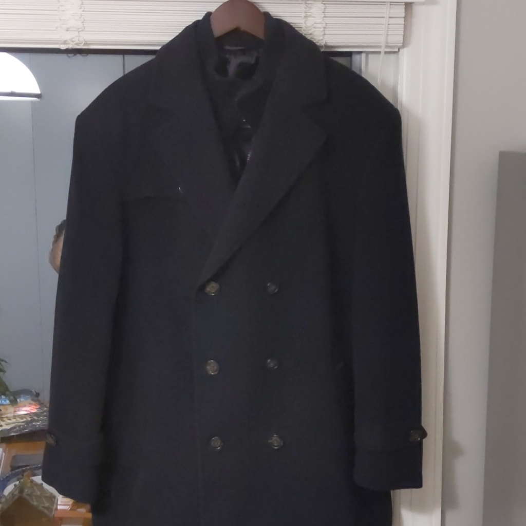Lauren By Ralph Lauren Black Pea Coat